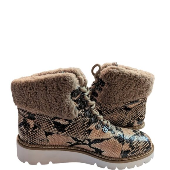 Aerosoles Alden Leather Snake Print Wedge Heel Ankle Booties Size 6.5 NWOB - Picture 8 of 10